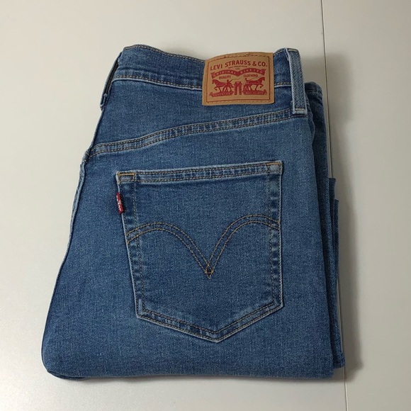 Levi’s Ribcage Straight Ankle Jeans Blue Size 30x27 - Picture 3 of 9